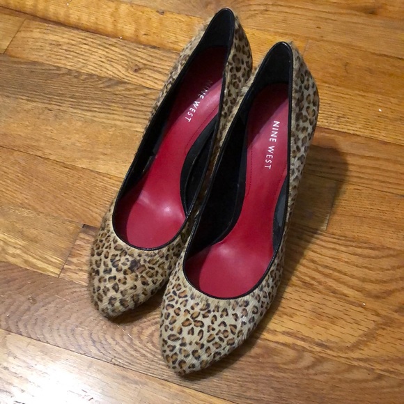 Nine West Shoes - Nine West leopard print (hair-see pics) heals, 8.5